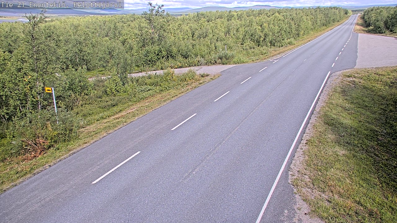 Weather Camera Image Väg 21 Enontekiö, Kelottijärvi, Enontekiö, Lappi