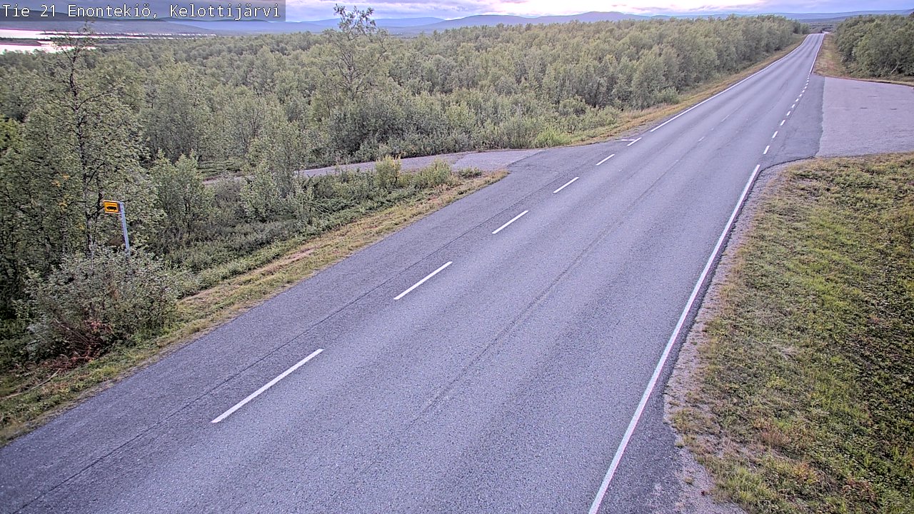 Weather Camera Image Road 21 Enontekiö, Kelottijärvi, Enontekiö, Lappi
