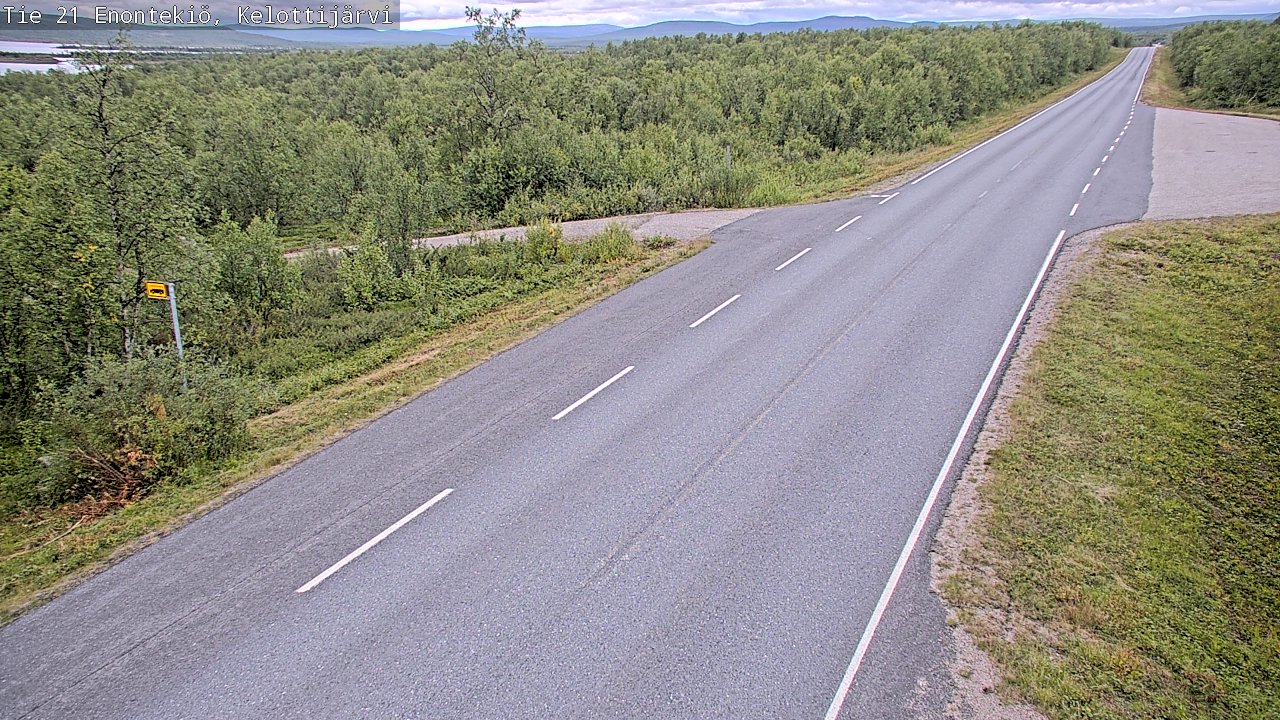 Weather Camera Image Road 21 Enontekiö, Kelottijärvi, Enontekiö, Lappi