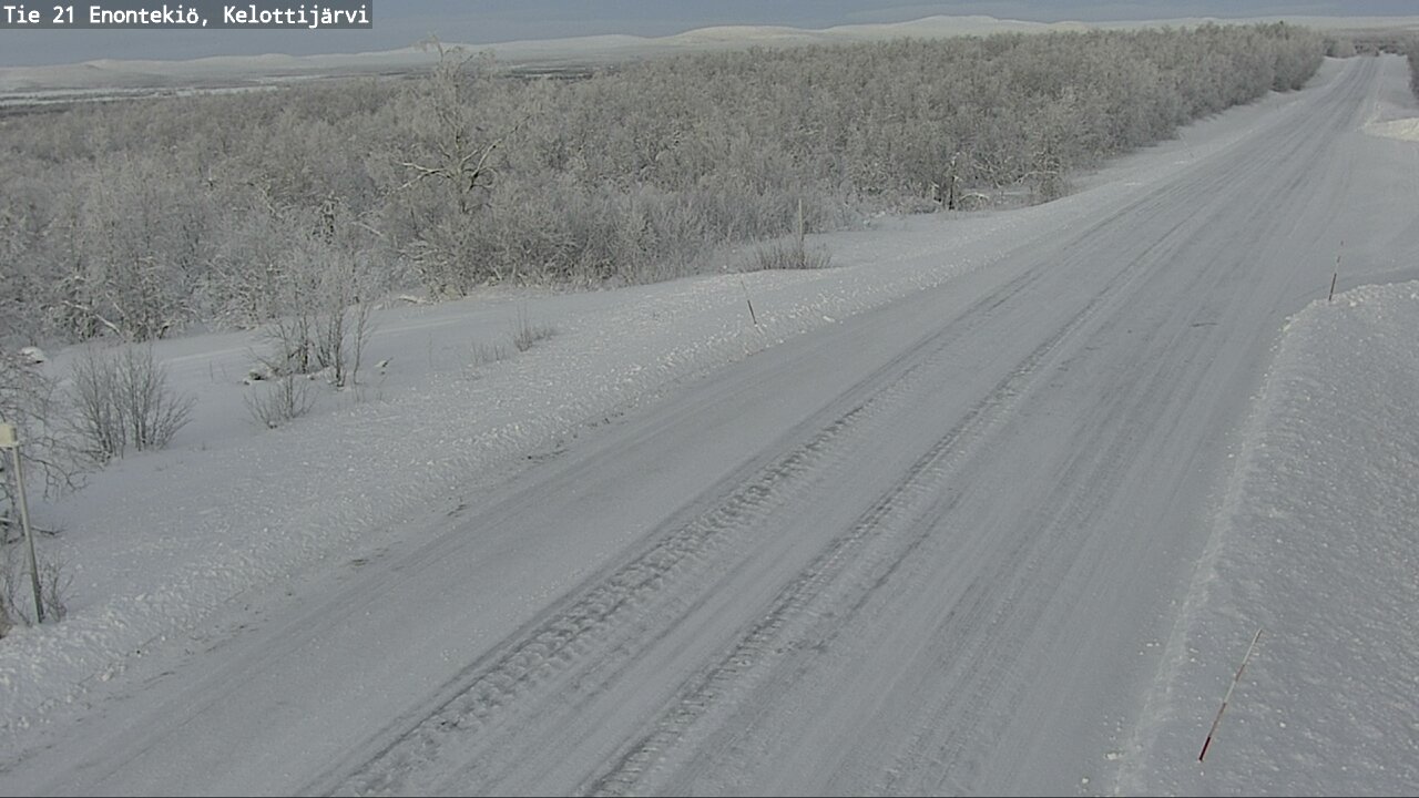 Weather Camera Image Road 21 Enontekiö, Kelottijärvi, Enontekiö, Lappi