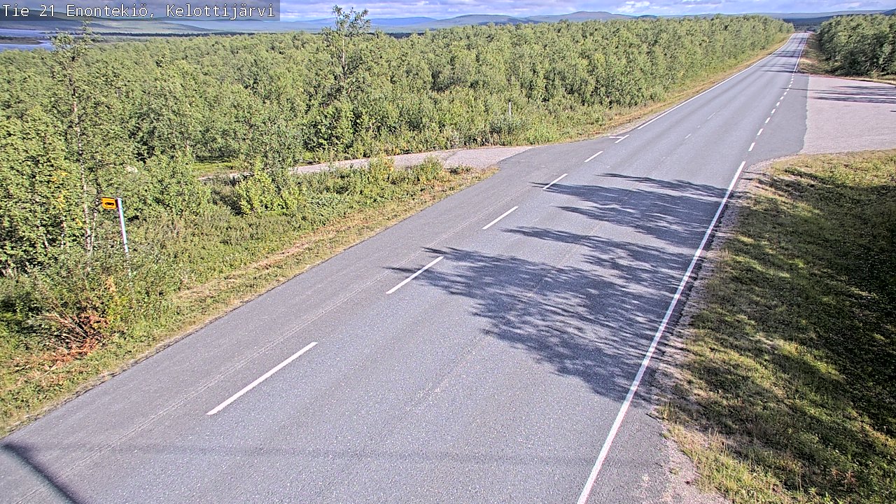 Weather Camera Image Road 21 Enontekiö, Kelottijärvi, Enontekiö, Lappi