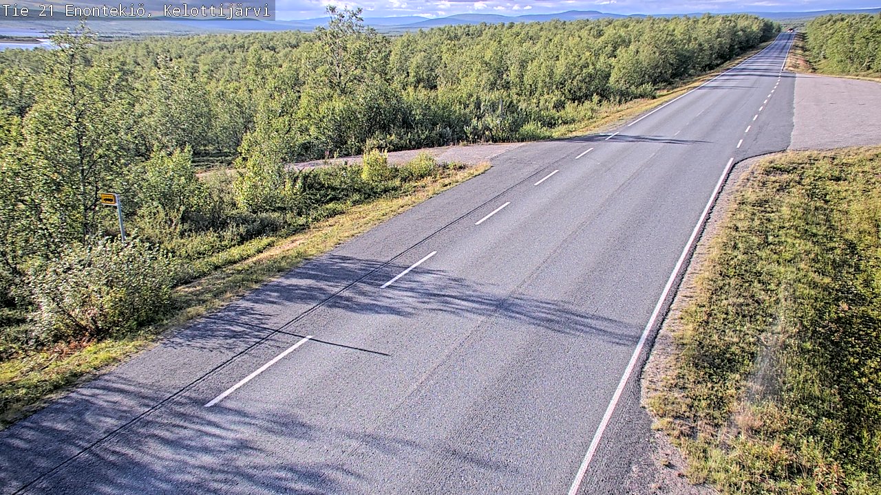 Weather Camera Image Road 21 Enontekiö, Kelottijärvi, Enontekiö, Lappi