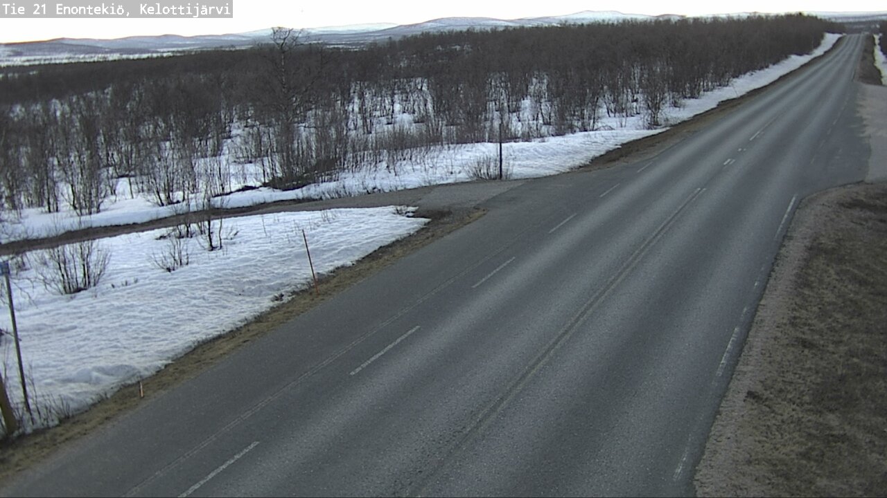 Weather Camera Image Road 21 Enontekiö, Kelottijärvi, Enontekiö, Lappi