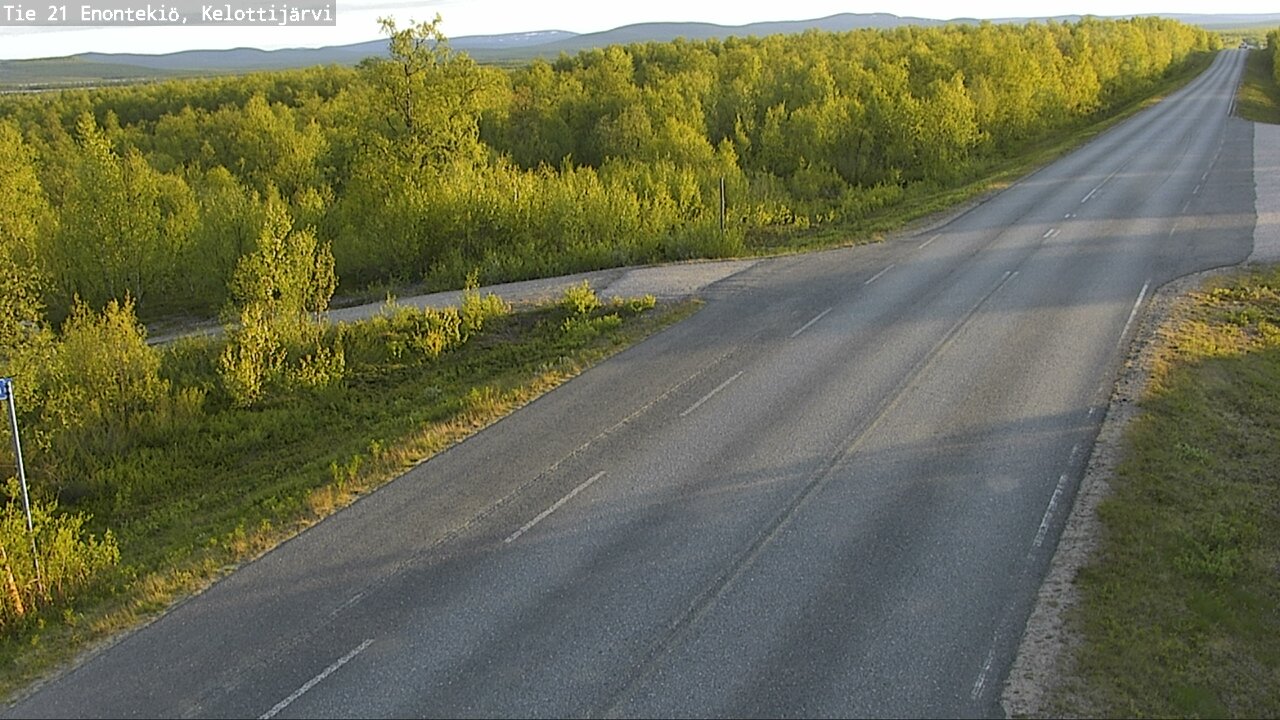Weather Camera Image Väg 21 Enontekiö, Kelottijärvi, Enontekiö, Lappi