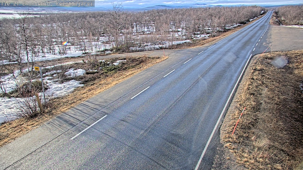 Weather Camera Image Väg 21 Enontekiö, Kelottijärvi, Enontekiö, Lappi