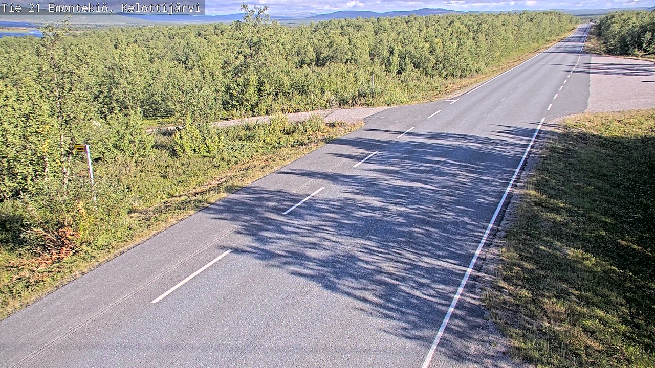 Weather Camera Image Road 21 Enontekiö, Kelottijärvi, Enontekiö, Lappi