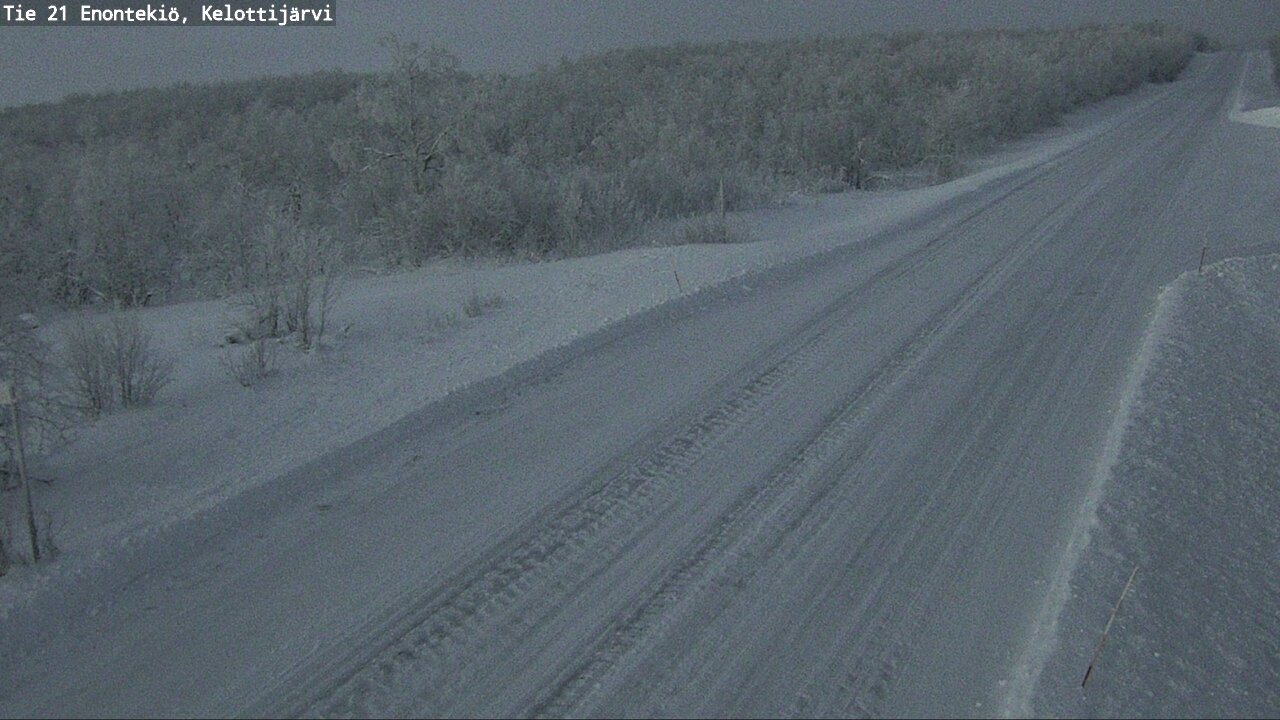 Weather Camera Image Väg 21 Enontekiö, Kelottijärvi, Enontekiö, Lappi