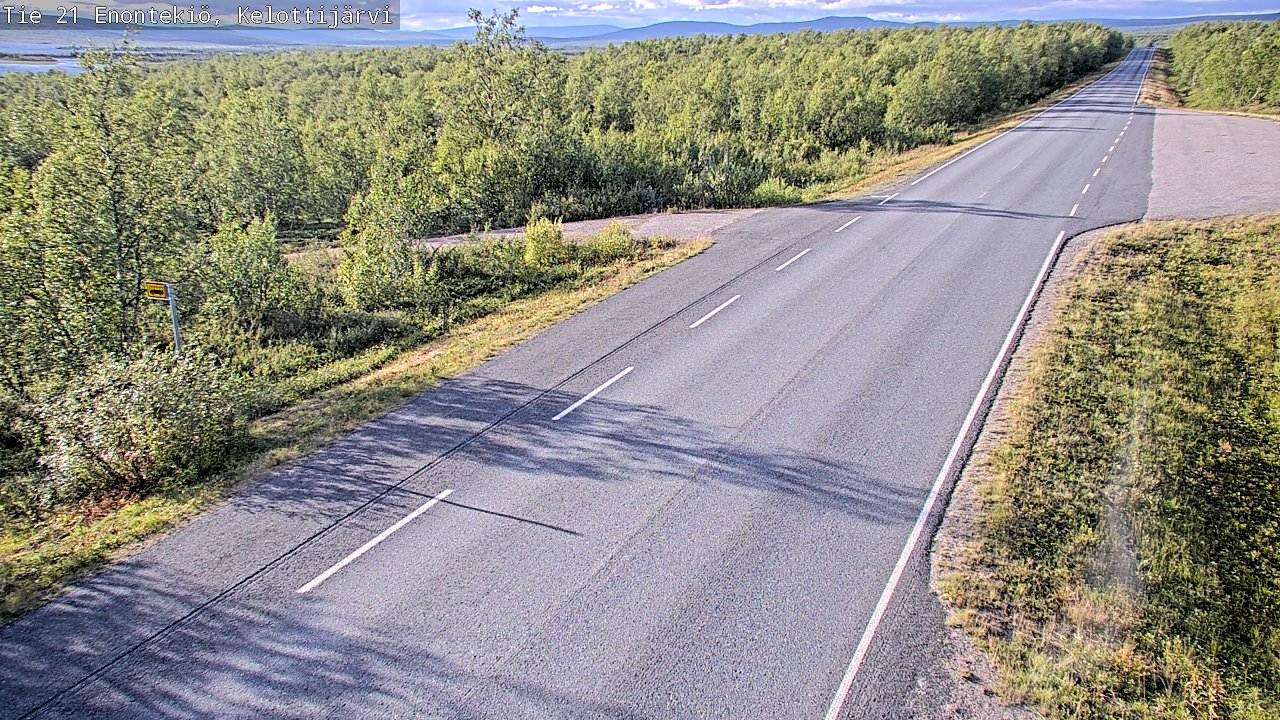 Weather Camera Image Road 21 Enontekiö, Kelottijärvi, Enontekiö, Lappi
