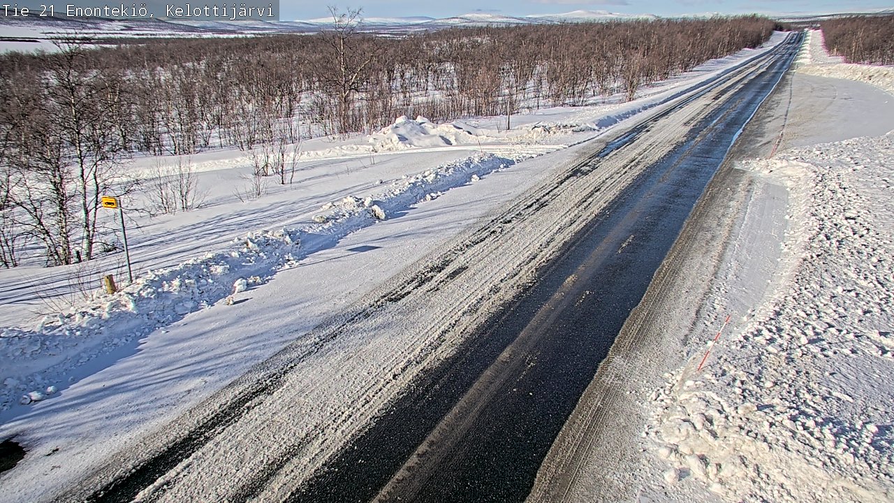 Weather Camera Image Road 21 Enontekiö, Kelottijärvi, Enontekiö, Lappi