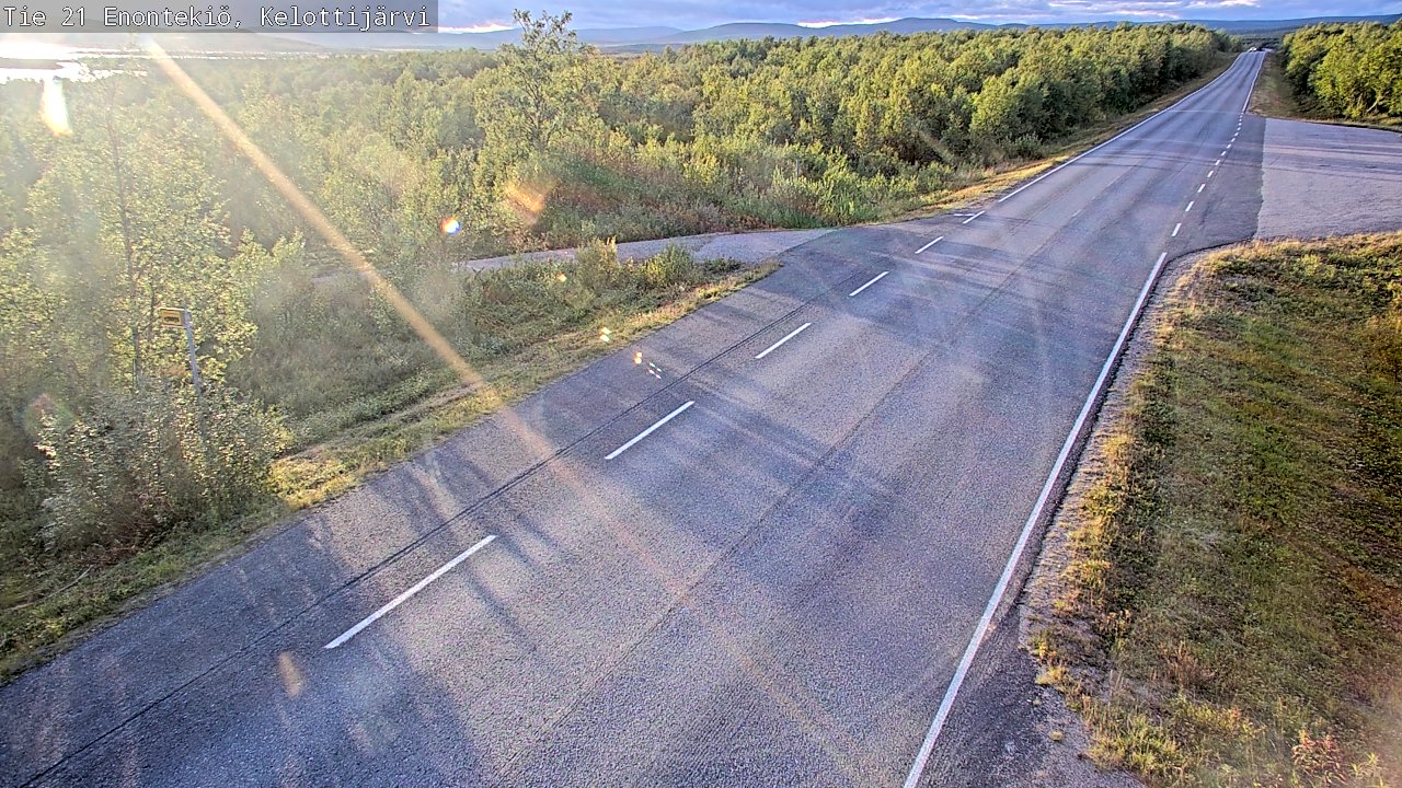 Weather Camera Image Road 21 Enontekiö, Kelottijärvi, Enontekiö, Lappi