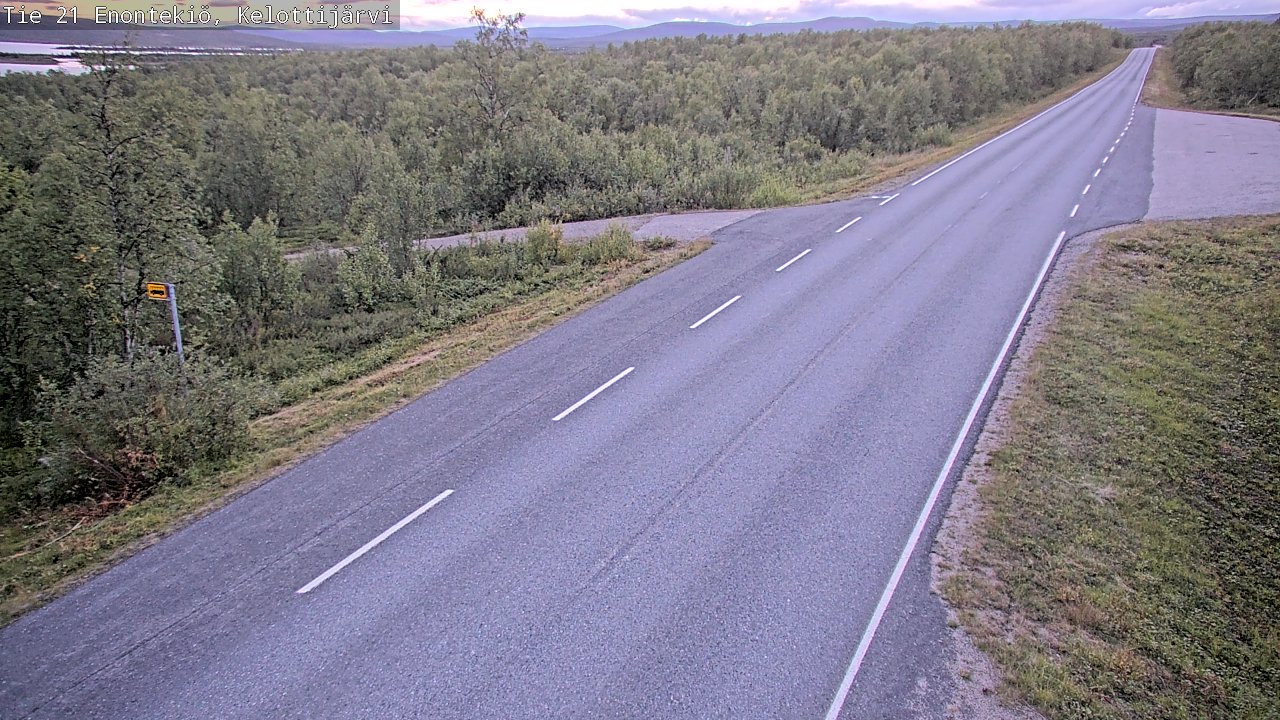 Weather Camera Image Road 21 Enontekiö, Kelottijärvi, Enontekiö, Lappi