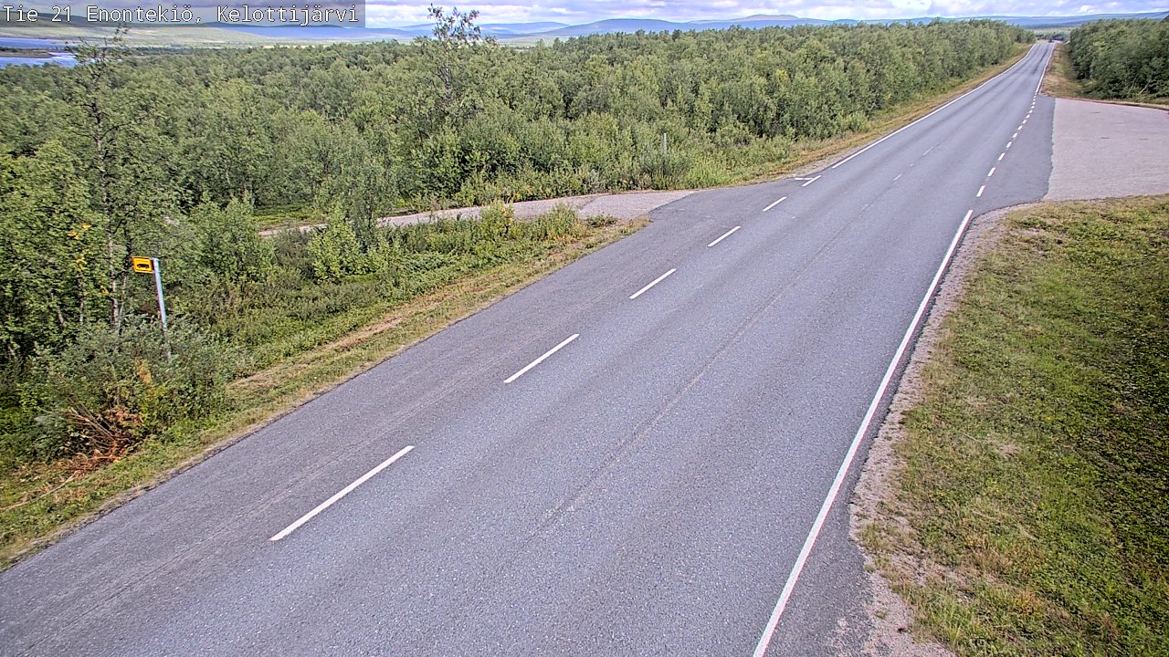 Weather Camera Image Road 21 Enontekiö, Kelottijärvi, Enontekiö, Lappi
