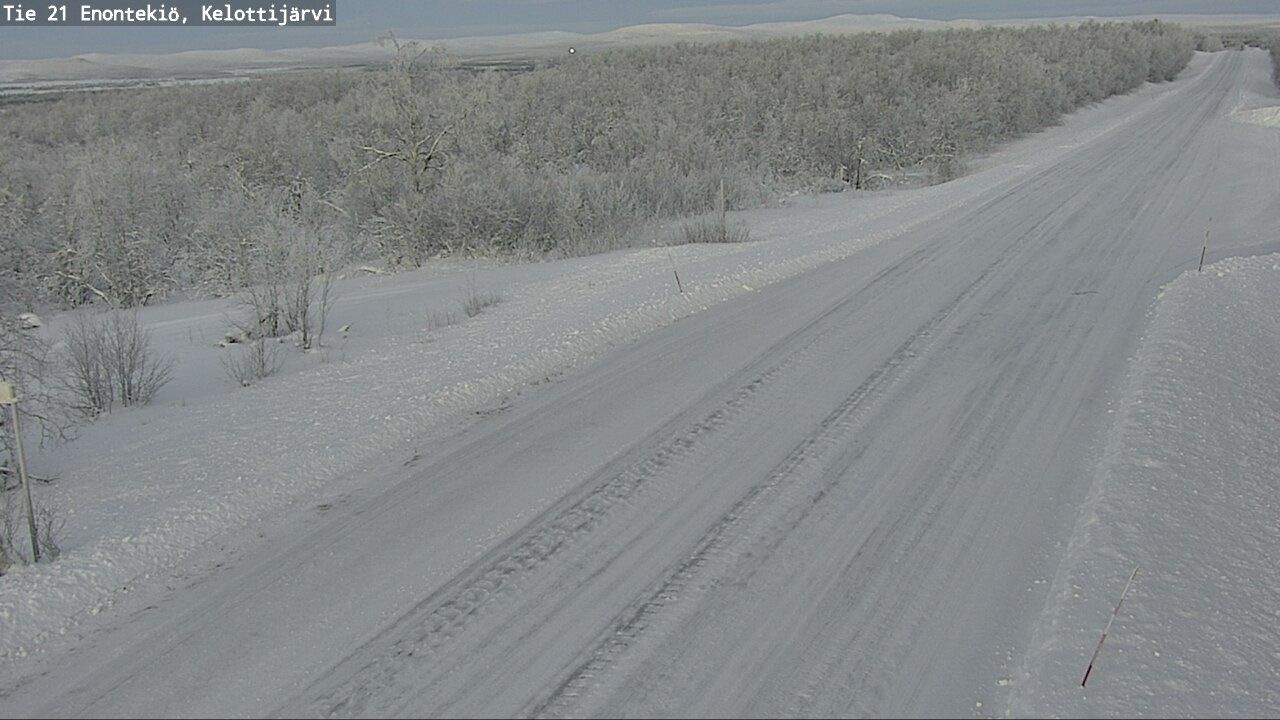 Weather Camera Image Road 21 Enontekiö, Kelottijärvi, Enontekiö, Lappi