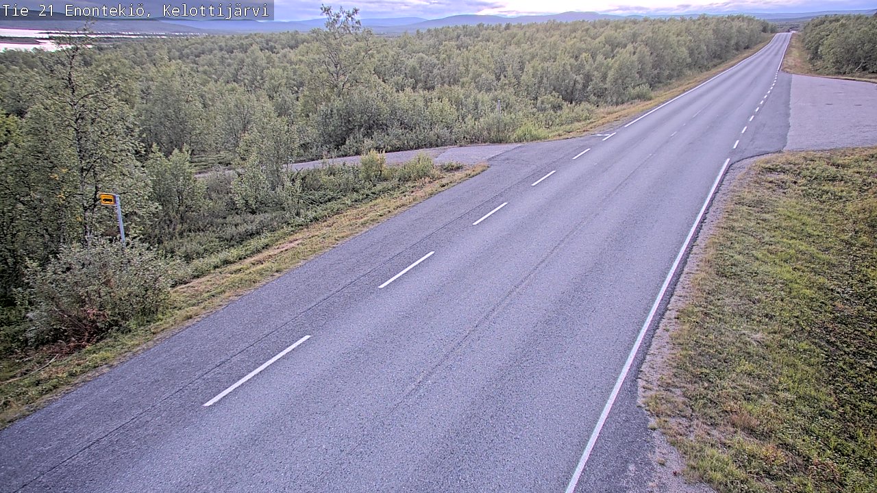 Weather Camera Image Road 21 Enontekiö, Kelottijärvi, Enontekiö, Lappi