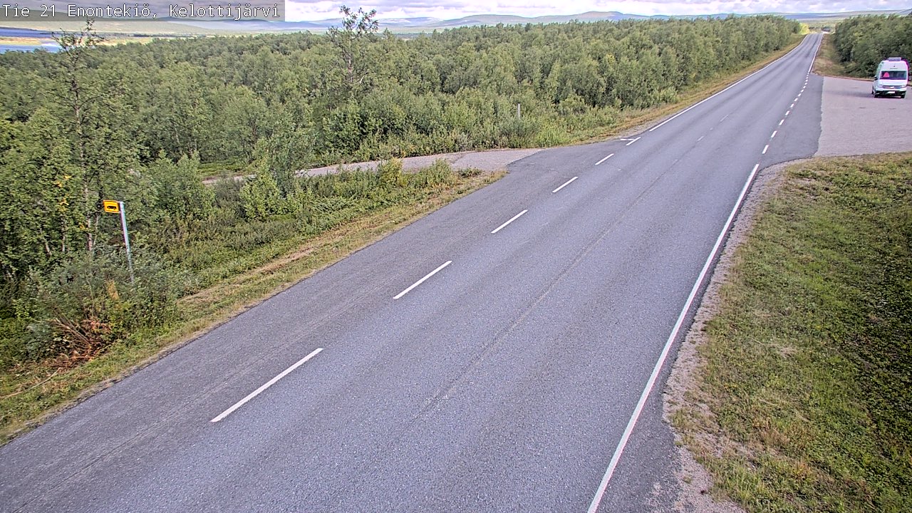 Weather Camera Image Väg 21 Enontekiö, Kelottijärvi, Enontekiö, Lappi