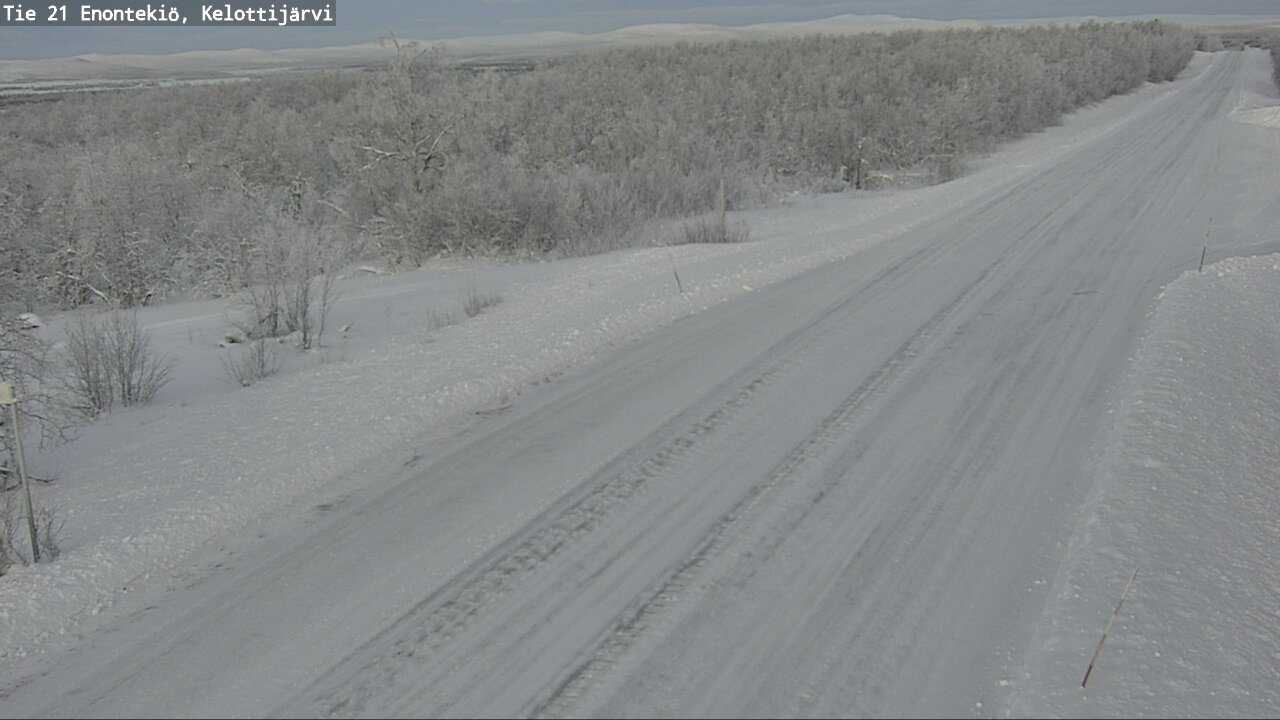 Weather Camera Image Road 21 Enontekiö, Kelottijärvi, Enontekiö, Lappi