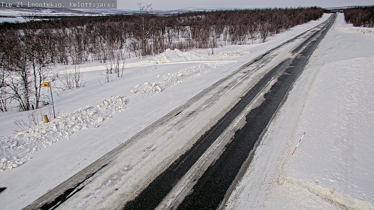 Weather Camera Image Road 21 Enontekiö, Kelottijärvi, Enontekiö, Lappi