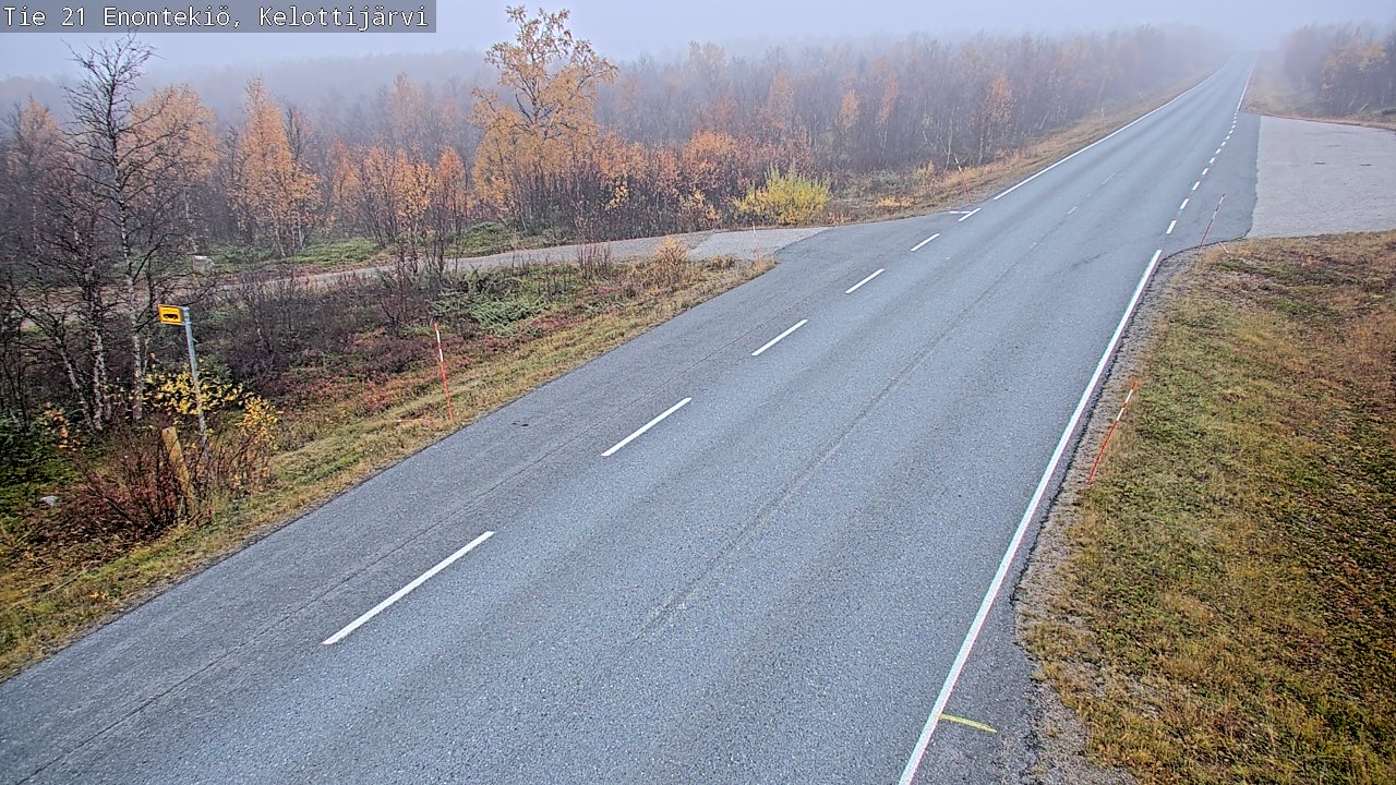 Weather Camera Image Road 21 Enontekiö, Kelottijärvi, Enontekiö, Lappi
