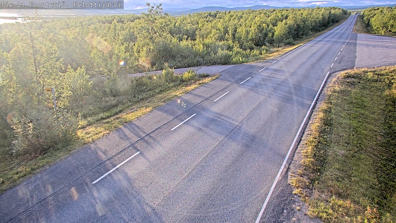 Weather Camera Image Road 21 Enontekiö, Kelottijärvi, Enontekiö, Lappi