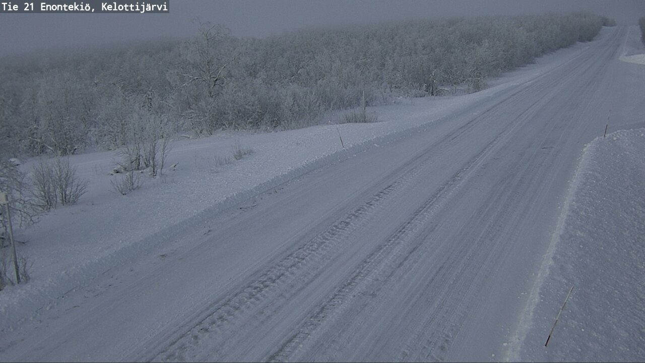 Weather Camera Image Väg 21 Enontekiö, Kelottijärvi, Enontekiö, Lappi