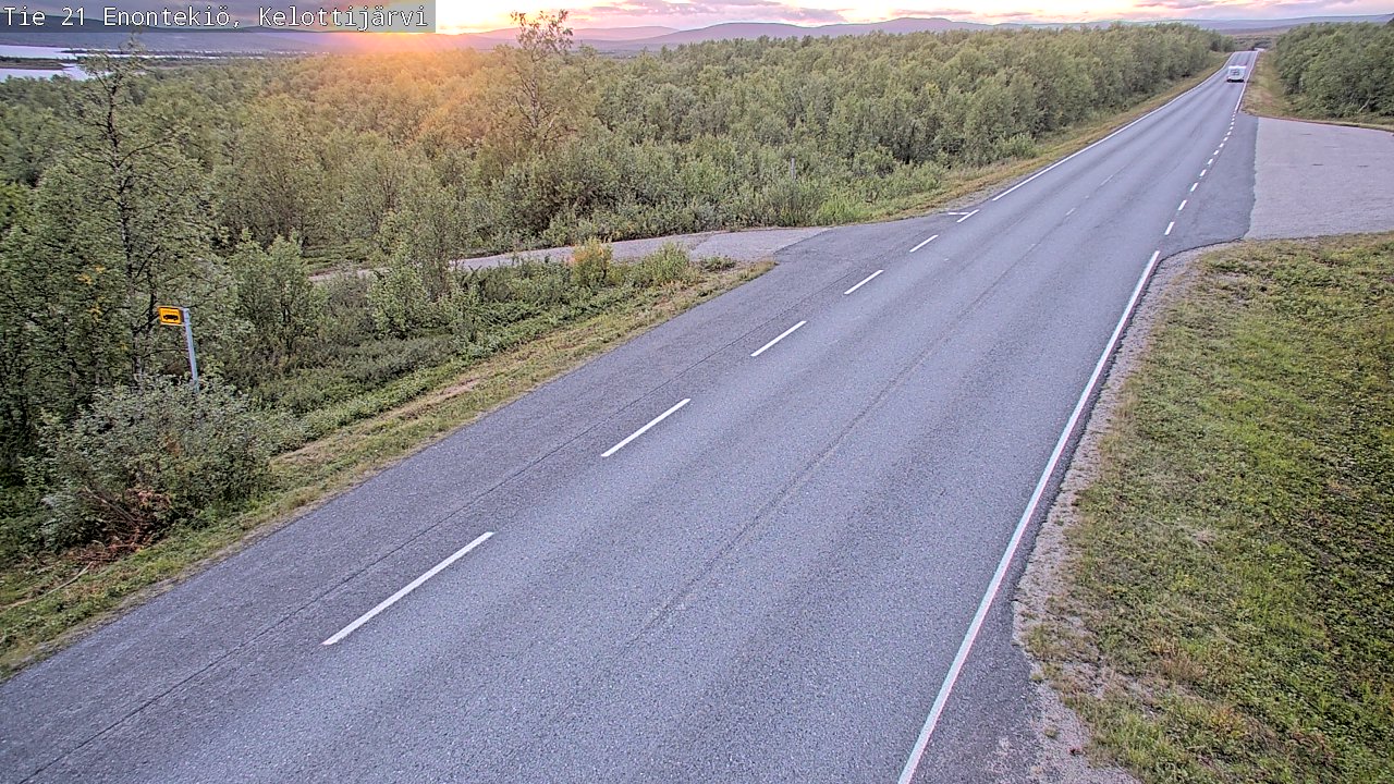 Weather Camera Image Road 21 Enontekiö, Kelottijärvi, Enontekiö, Lappi