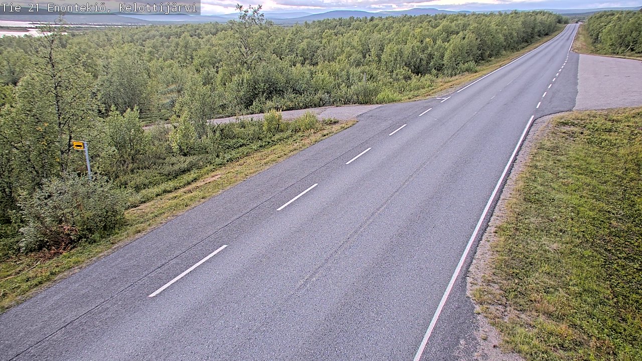 Weather Camera Image Road 21 Enontekiö, Kelottijärvi, Enontekiö, Lappi