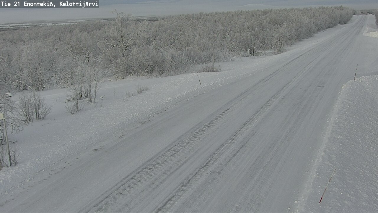 Weather Camera Image Väg 21 Enontekiö, Kelottijärvi, Enontekiö, Lappi