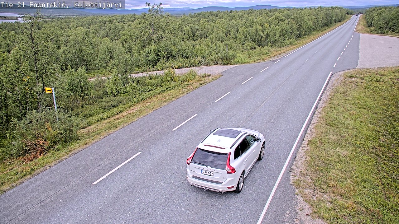 Weather Camera Image Road 21 Enontekiö, Kelottijärvi, Enontekiö, Lappi