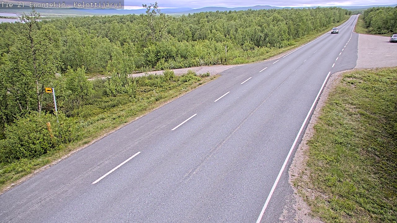 Weather Camera Image Väg 21 Enontekiö, Kelottijärvi, Enontekiö, Lappi