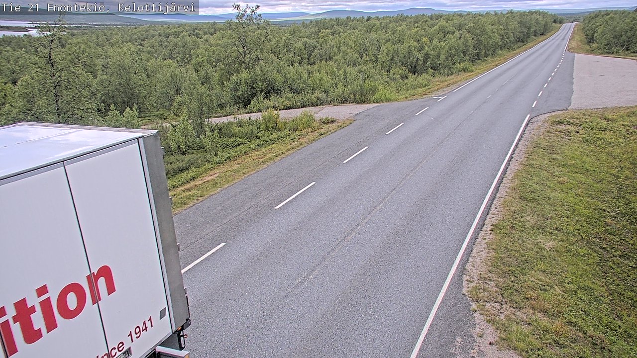 Weather Camera Image Road 21 Enontekiö, Kelottijärvi, Enontekiö, Lappi