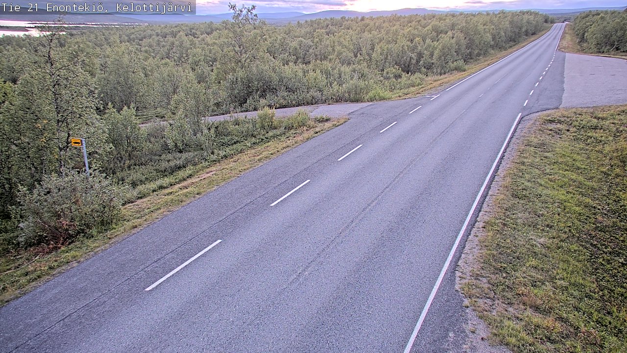 Weather Camera Image Road 21 Enontekiö, Kelottijärvi, Enontekiö, Lappi