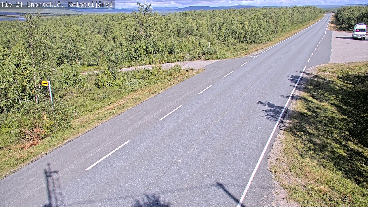 Weather Camera Image Väg 21 Enontekiö, Kelottijärvi, Enontekiö, Lappi