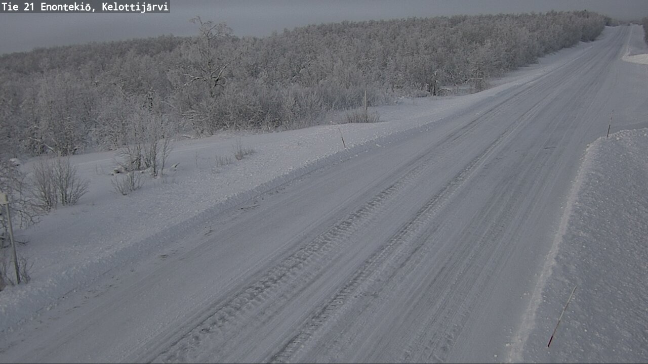 Weather Camera Image Väg 21 Enontekiö, Kelottijärvi, Enontekiö, Lappi