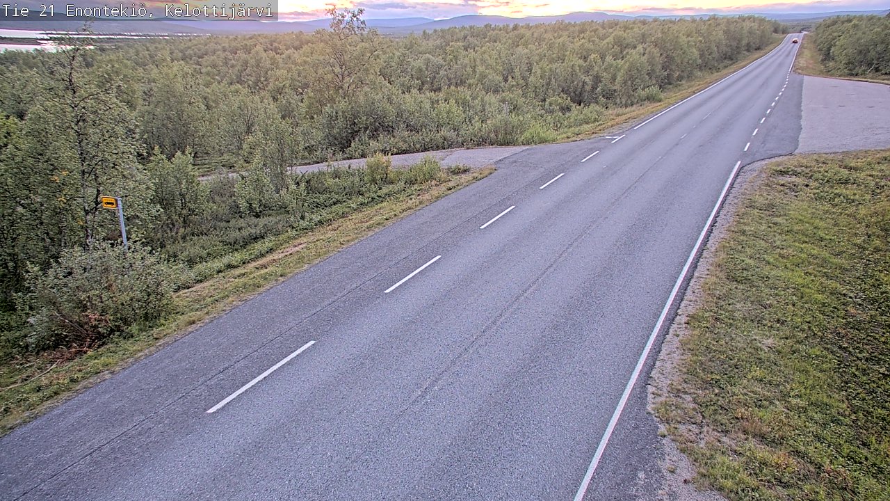 Weather Camera Image Road 21 Enontekiö, Kelottijärvi, Enontekiö, Lappi