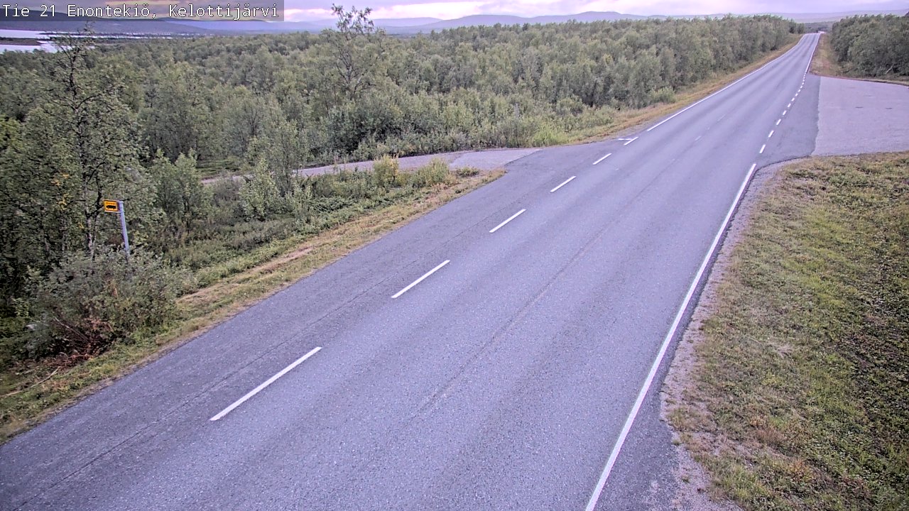 Weather Camera Image Road 21 Enontekiö, Kelottijärvi, Enontekiö, Lappi