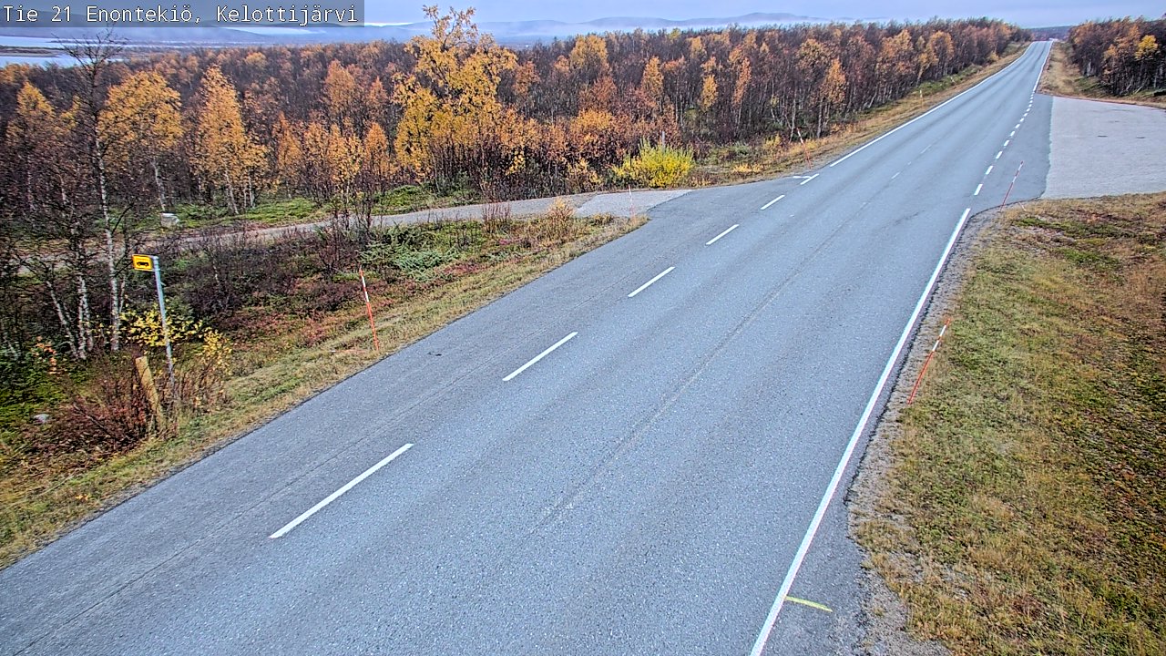 Weather Camera Image Road 21 Enontekiö, Kelottijärvi, Enontekiö, Lappi