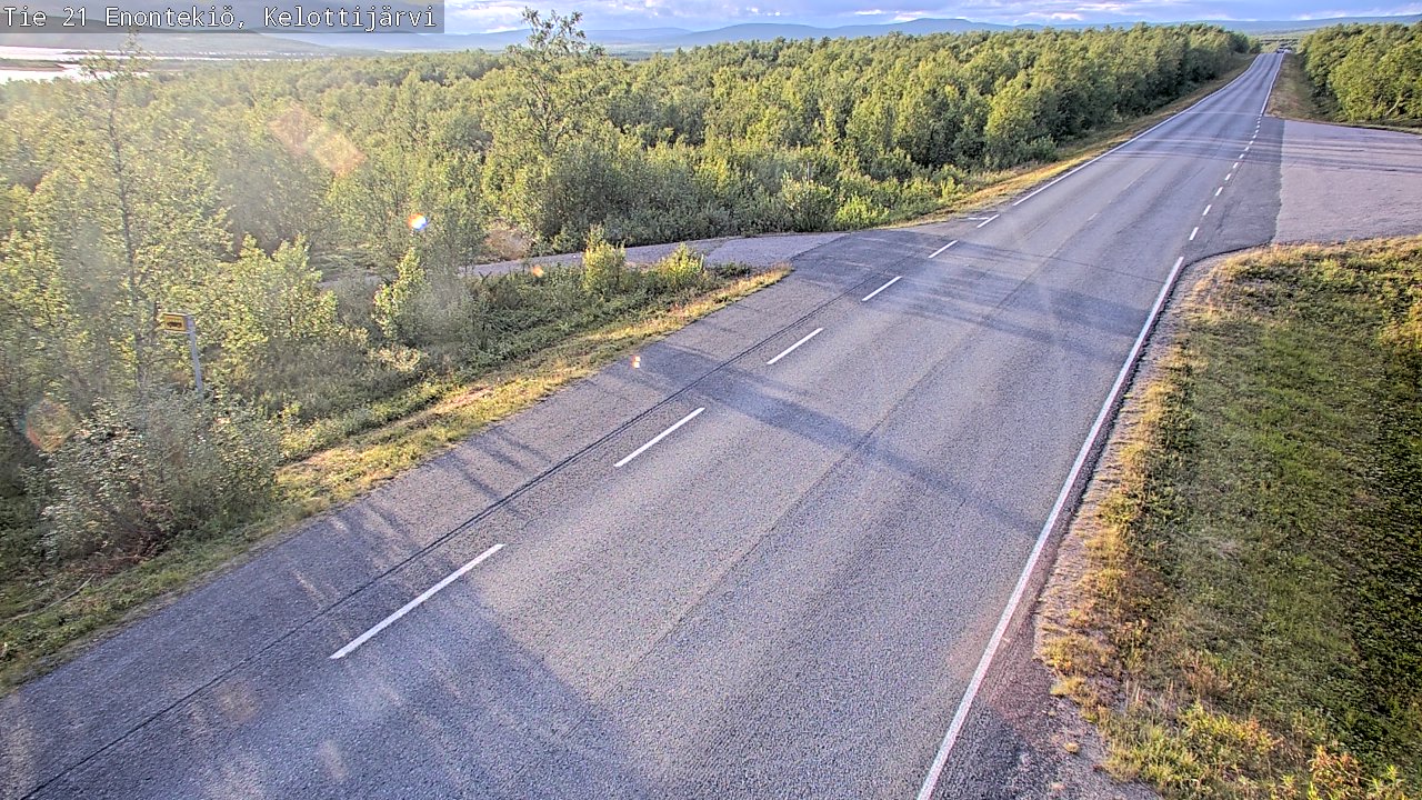 Weather Camera Image Road 21 Enontekiö, Kelottijärvi, Enontekiö, Lappi