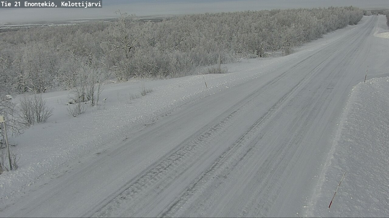 Weather Camera Image Väg 21 Enontekiö, Kelottijärvi, Enontekiö, Lappi