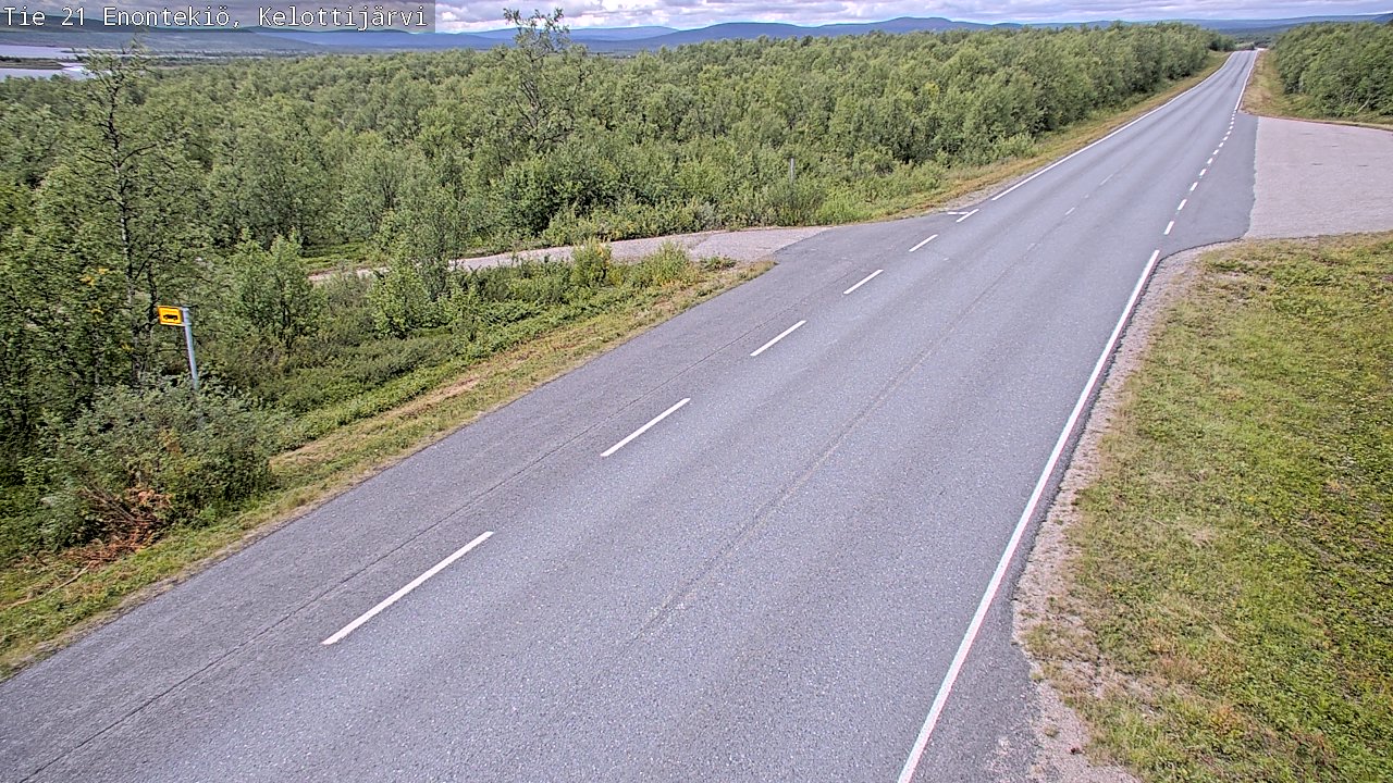 Weather Camera Image Road 21 Enontekiö, Kelottijärvi, Enontekiö, Lappi