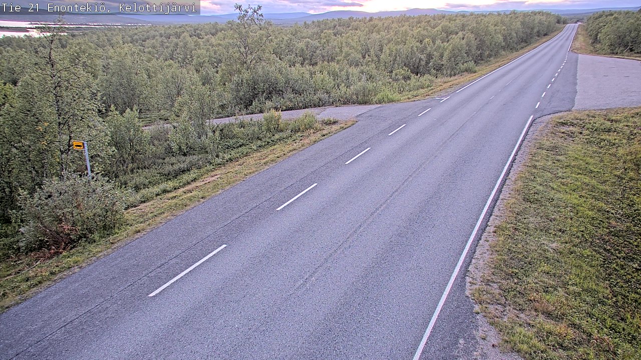 Weather Camera Image Road 21 Enontekiö, Kelottijärvi, Enontekiö, Lappi