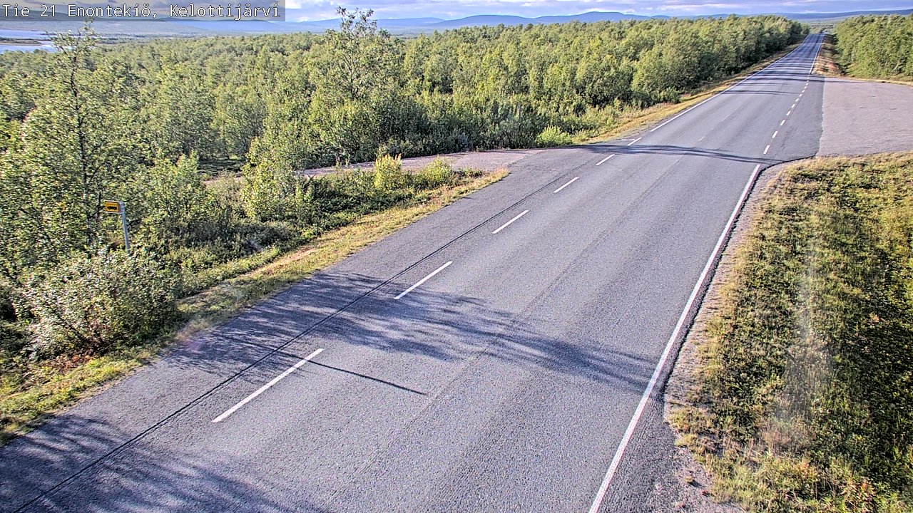 Weather Camera Image Road 21 Enontekiö, Kelottijärvi, Enontekiö, Lappi