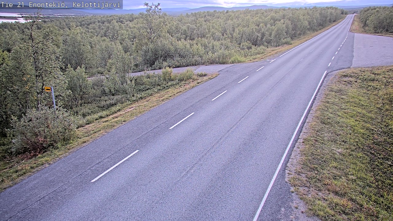 Weather Camera Image Road 21 Enontekiö, Kelottijärvi, Enontekiö, Lappi