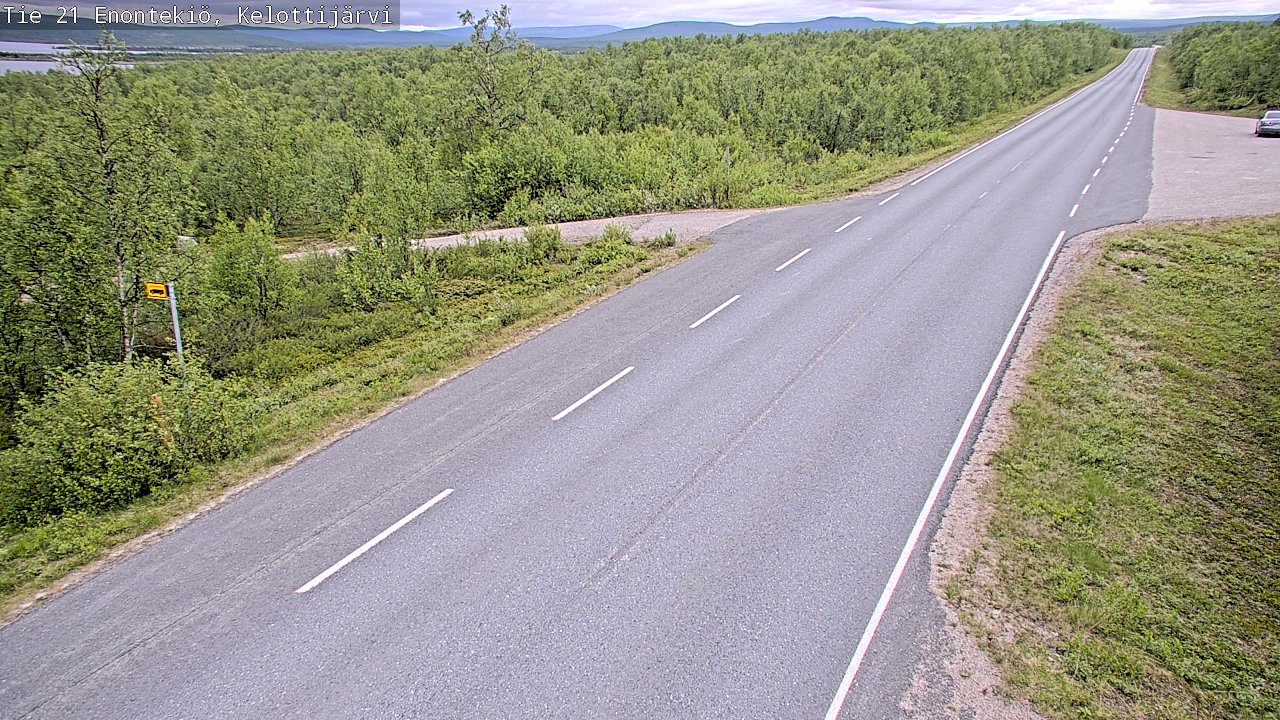 Weather Camera Image Road 21 Enontekiö, Kelottijärvi, Enontekiö, Lappi