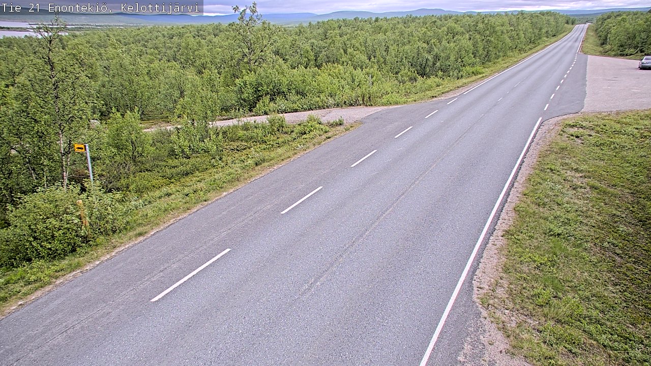 Weather Camera Image Road 21 Enontekiö, Kelottijärvi, Enontekiö, Lappi