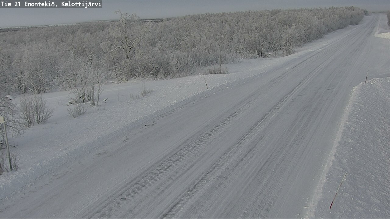 Weather Camera Image Väg 21 Enontekiö, Kelottijärvi, Enontekiö, Lappi