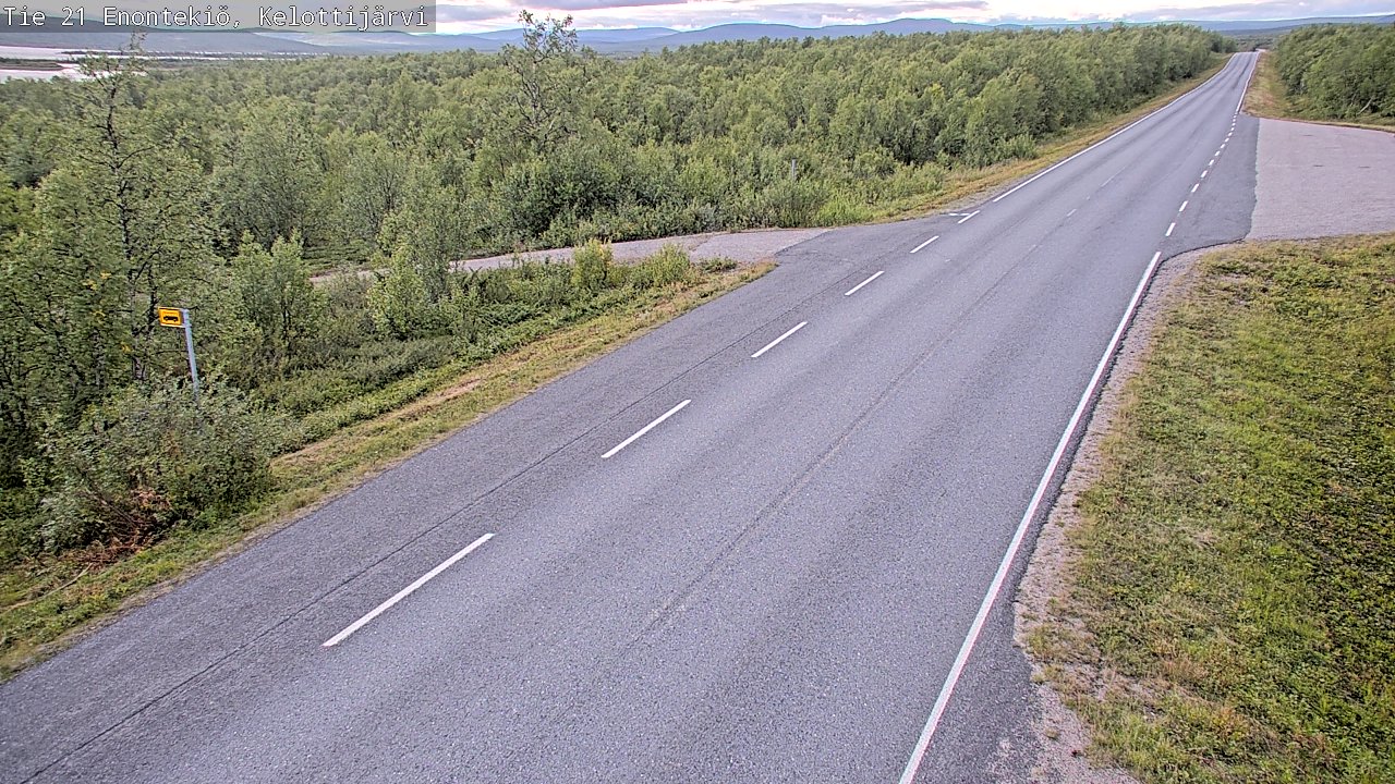 Weather Camera Image Road 21 Enontekiö, Kelottijärvi, Enontekiö, Lappi