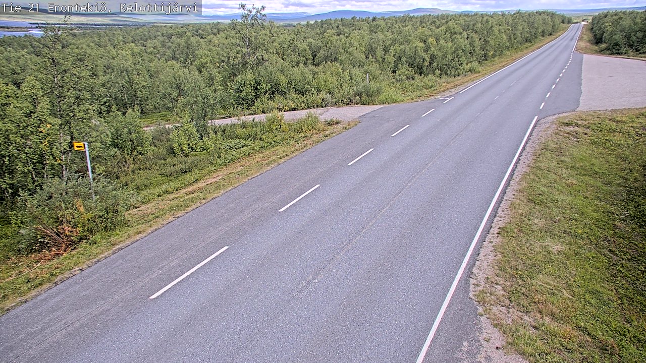 Weather Camera Image Road 21 Enontekiö, Kelottijärvi, Enontekiö, Lappi