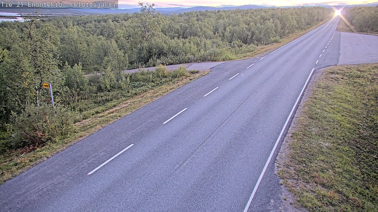 Weather Camera Image Road 21 Enontekiö, Kelottijärvi, Enontekiö, Lappi