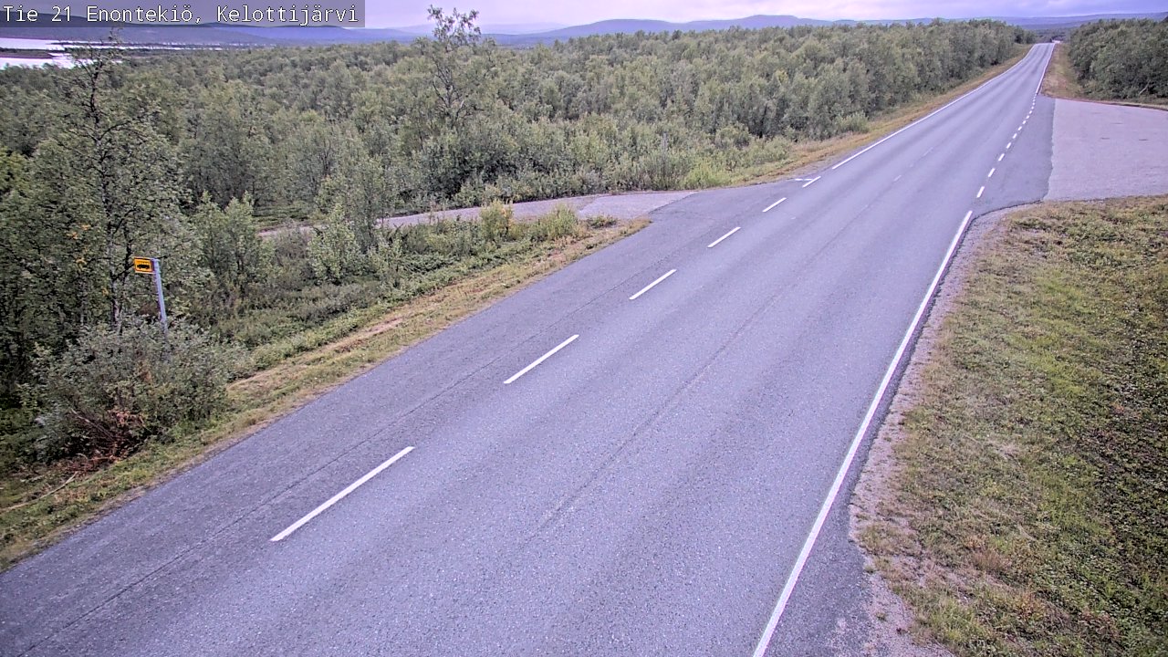 Weather Camera Image Road 21 Enontekiö, Kelottijärvi, Enontekiö, Lappi