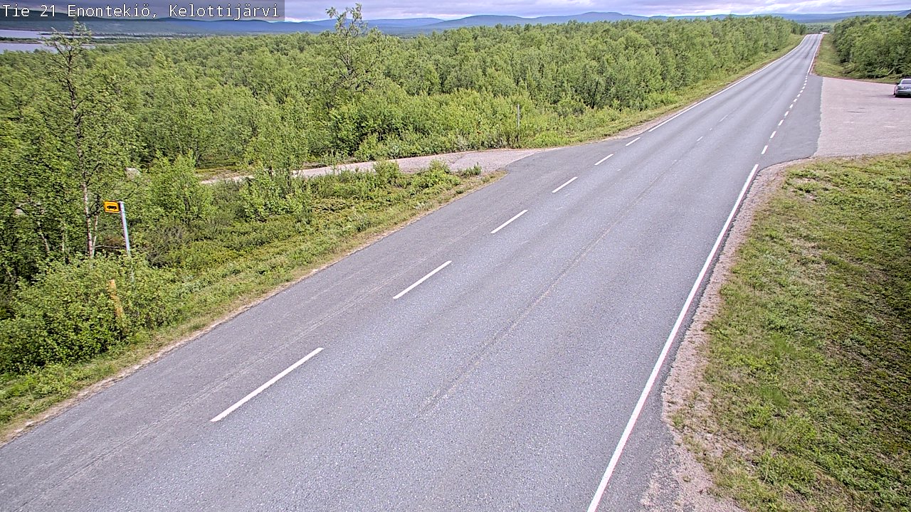 Weather Camera Image Road 21 Enontekiö, Kelottijärvi, Enontekiö, Lappi